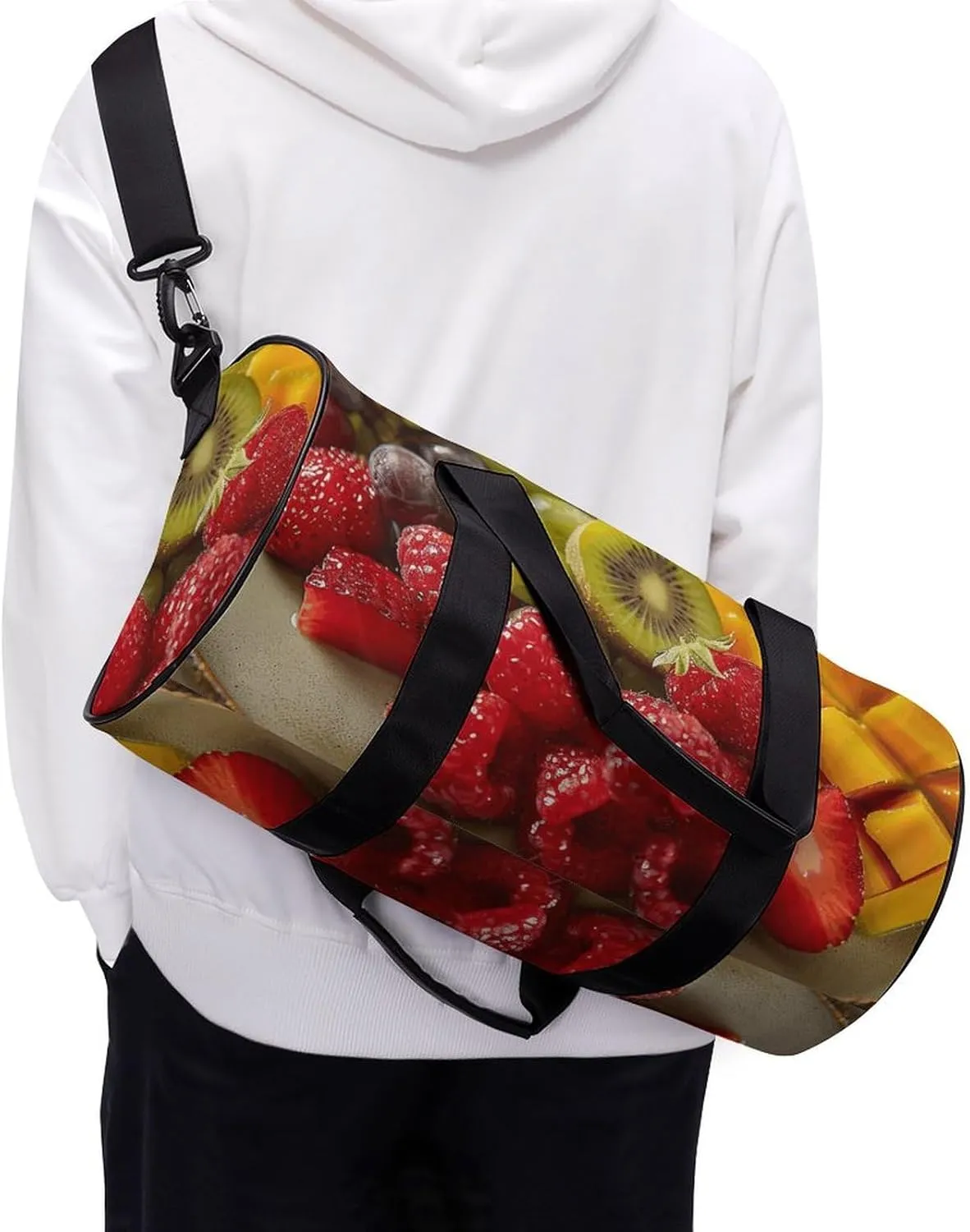 Travel Duffel Bag for Men And Women,A Plate of Fruit Waterproof Sports Fitness Bag Portable Travel Duffel Bag