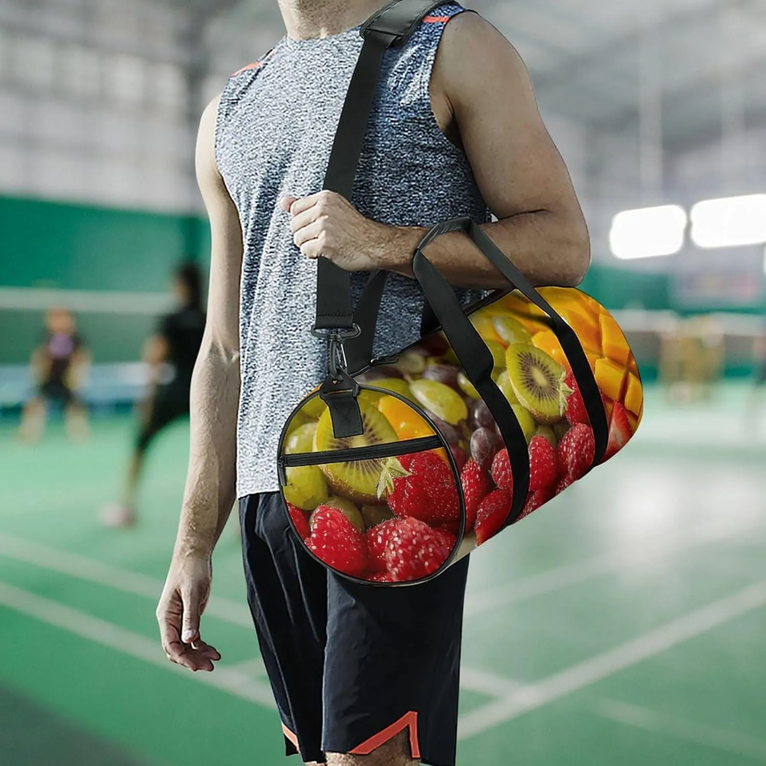 Travel Duffel Bag for Men And Women,A Plate of Fruit Waterproof Sports Fitness Bag Portable Travel Duffel Bag