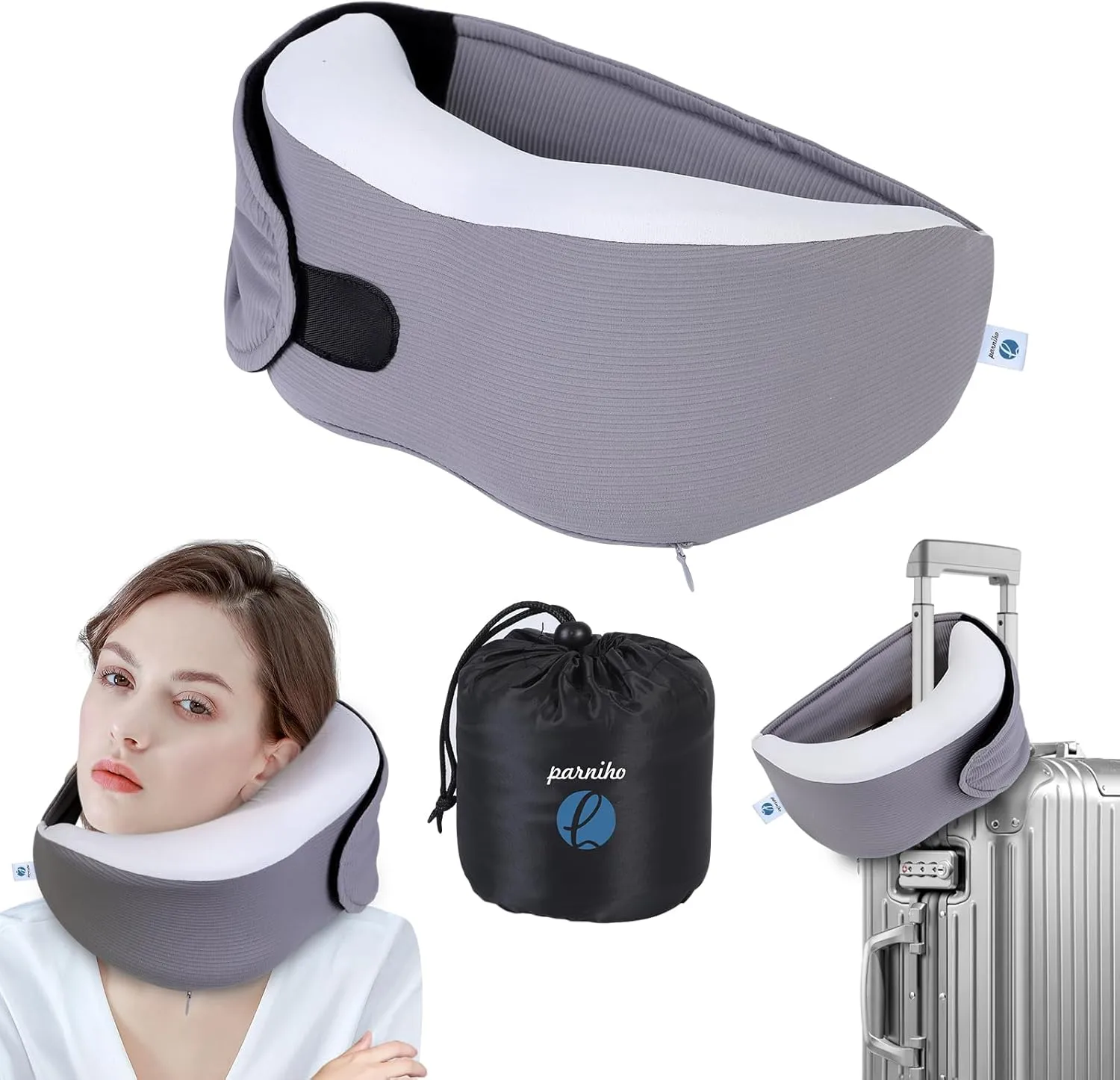 Travel Pillows for Airplanes,Memory Foam Neck Pillow for Comfort on Airplane,Neck Travel Pillow with its own Eye mask, Ergonomic Design for Travel, Car Rides, Offices and Home Use,M-L Sizes