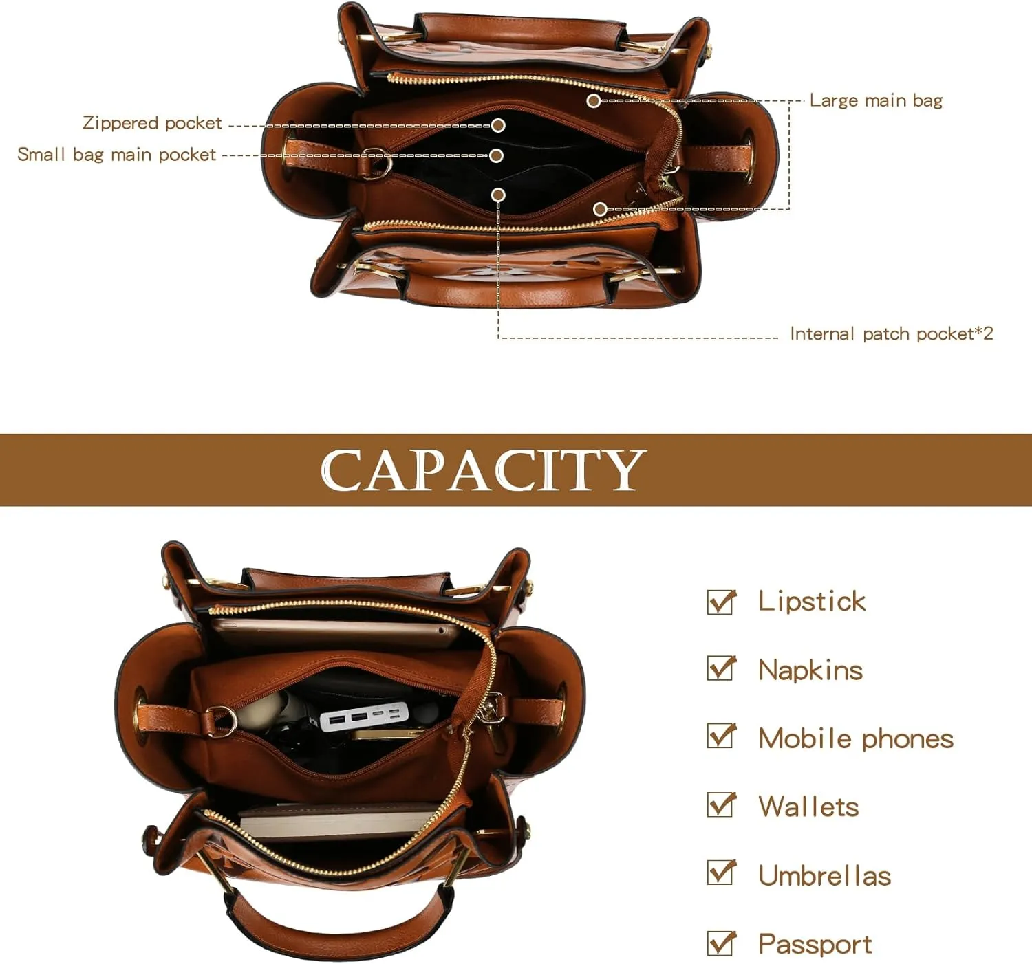 Travistar Floral Handbags Purses Women - Embossed Leather Top Handle Handbag Set Large Shoulder Bag Ladies Bucket Hobo Tote