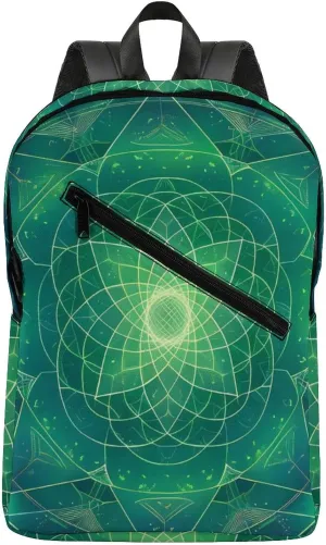 Tree with Sacred Geometry Symbols Backpack Laptop Backpack Carry-on Travel Backpack Business Bag for Men/Women