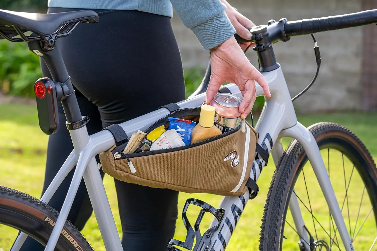 Triangle Bicycle Bag - Form Fitted Frame Mount Storage Solution - Trim Profile for Aerodynamic Efficiency and Rider Comfort - Durable, Tear and Water-Resistant Nylon Construction - Black