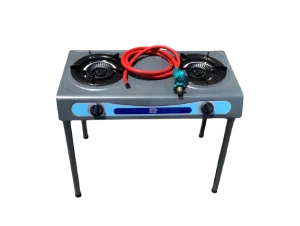 Two head gas burner with stand / Quemador de gas de dos cabezas con soporte