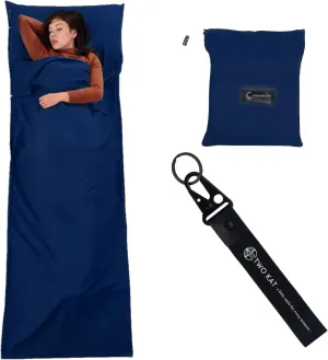 Two KAT Packable Ultralight Travel Sleeping Bag Liner, Lightweight Portable Compact Sleep Sack Sheet for Outdoor Camping Hiking Picnic Hotel