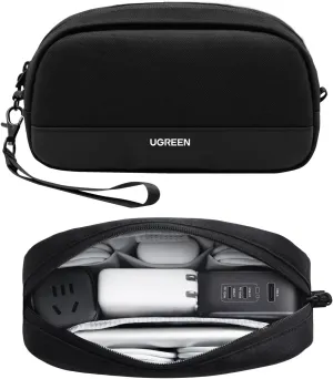 UGREEN Electronics Organizer Travel Case Tech Pouch Bag Multifunctional Organizer Carrying Case for Cables, Cord, SD Card, Earbuds, Charger, USB Adapter, Electronic Accessories Small Size