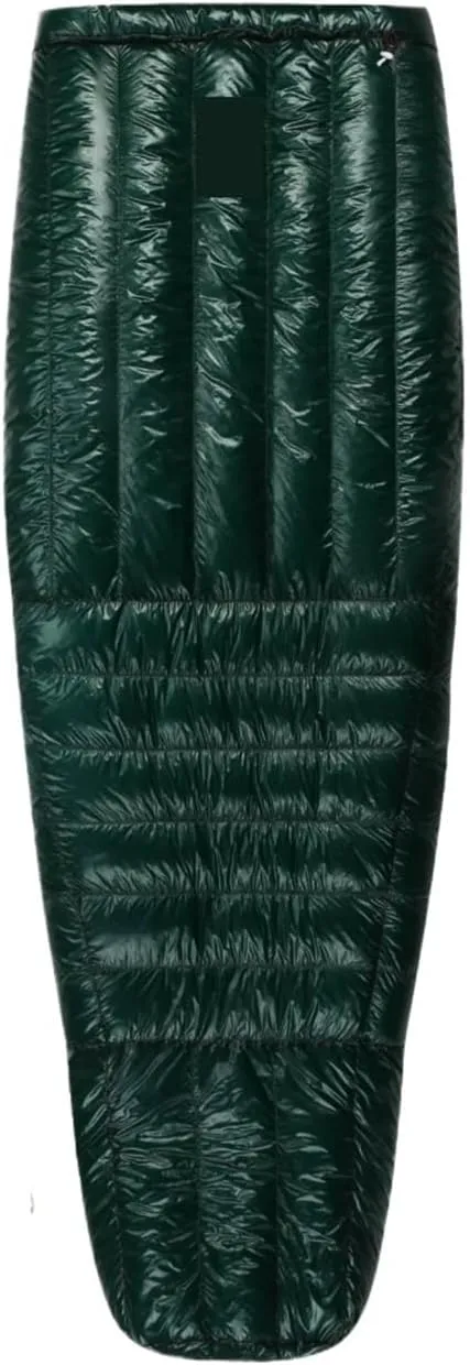 Ultralight Down Sleeping Bag -5°F 800FP for Winter Camping & Hiking, 10D Fabric, Windproof Twilight Quilt(Twilight-Green-L)