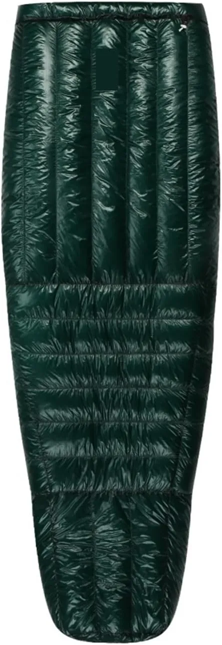 Ultralight Down Sleeping Bag -5°F 800FP for Winter Camping & Hiking, 10D Fabric, Windproof Twilight Quilt(Twilight-Green-L)