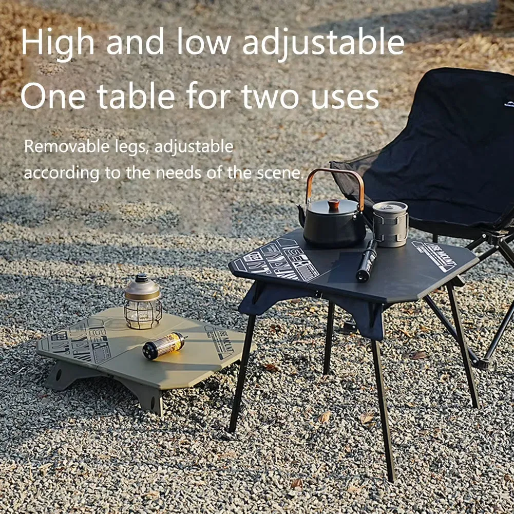 Ultralight Dual Purpose Table Multifunctional Outdoor Camping Table Lightweight Height Lift Table for Cooking Hiking Backpacking