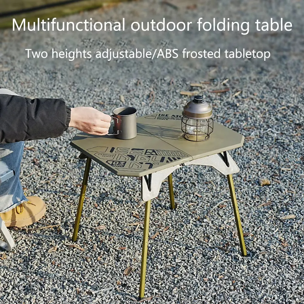 Ultralight Dual Purpose Table Multifunctional Outdoor Camping Table Lightweight Height Lift Table for Cooking Hiking Backpacking