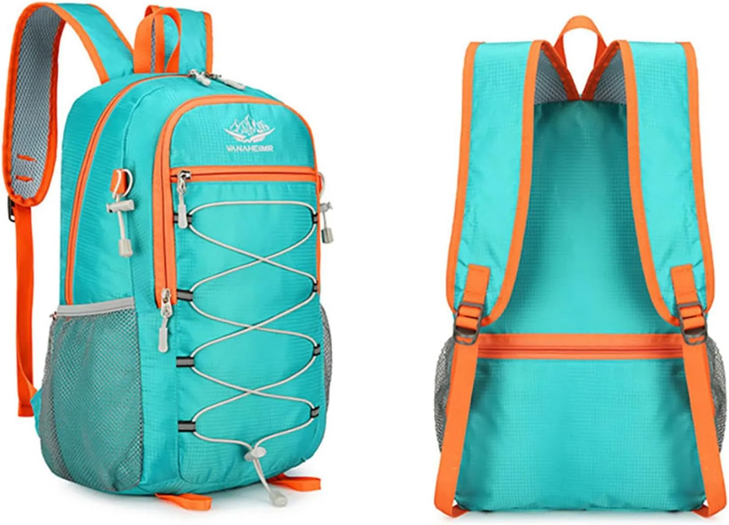 Ultralight Packable Hiking Backpack 17 Inch Waterproof Travel Daypack for Camping Outdoor (Green)