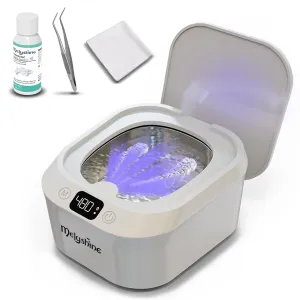Ultrasonic Retainer Cleaner Machine With Cleaning Solution, Tweezers and Cleaning Wipe & Ultrasonic Jewelry Cleaner, 3 Modes Cleaner For Retainers, 48 kHZ, 220 ml Ultrasonic Cleaner