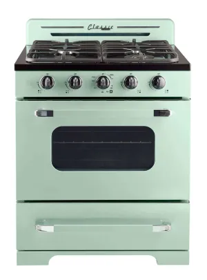 Unique 30" Classic Retro Propane Off-Grid Range (Battery Ignition)