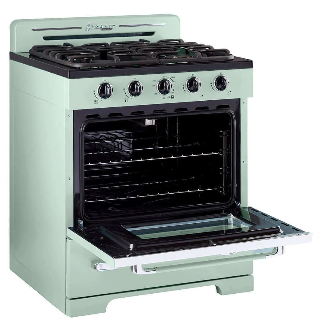Unique 30" Classic Retro Propane Off-Grid Range (Battery Ignition)