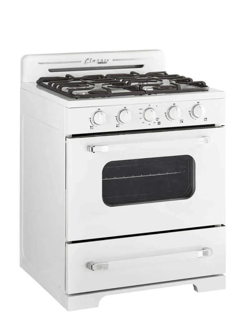 Unique 30" Classic Retro Propane Off-Grid Range (Battery Ignition)