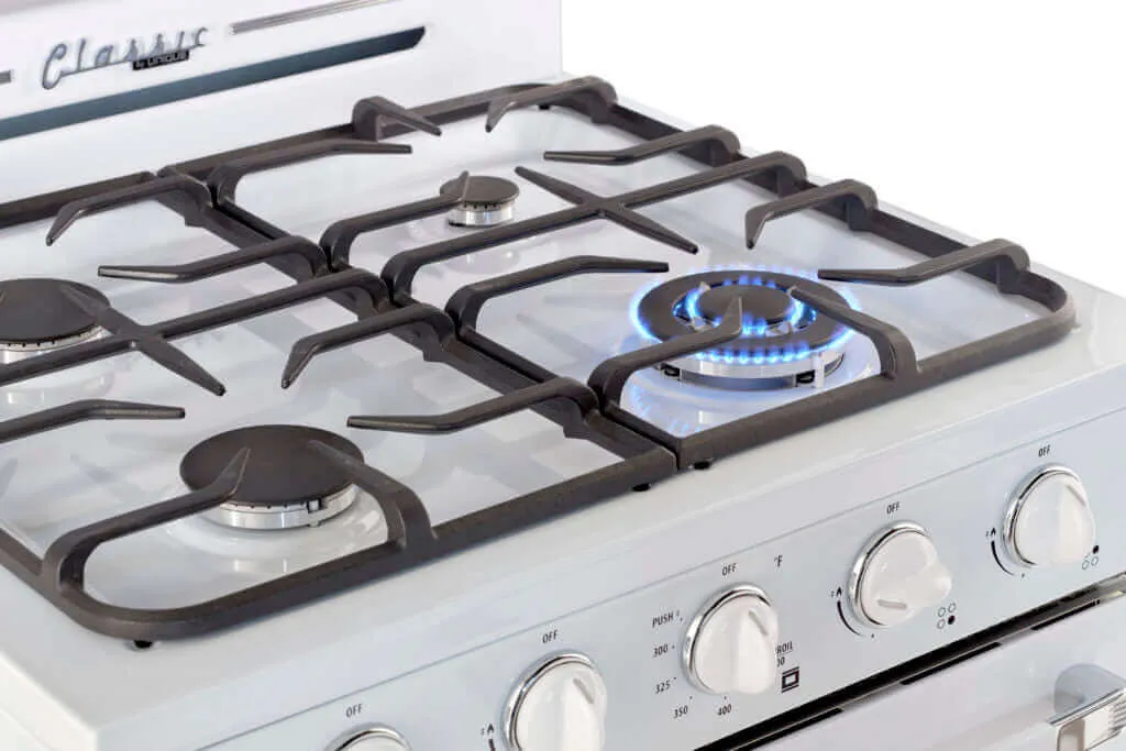 Unique 30" Classic Retro Propane Off-Grid Range (Battery Ignition)