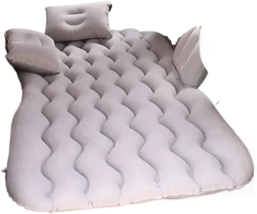 Universal Car Air Inflatable Travel Mattress Bed for Back Seat - Multi-Functional Sofa Pillow for Outdoor Camping and Road Trips(Black)