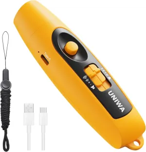 UNIWA Electronic Whistle with USB Charging, 3 Tone & 3 High Volume Hand Emergency Whistle for Referee Coaches Teacher, Outdoor Sport Game Camping Safety Electric Whistle with Lanyard