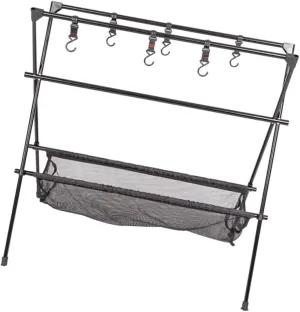 Unomor 1 Set Picnic Tripod Grill Rack Folding Camping Storage Rack Cooler Box for Outdoor Easy Install Sturdy and Portable