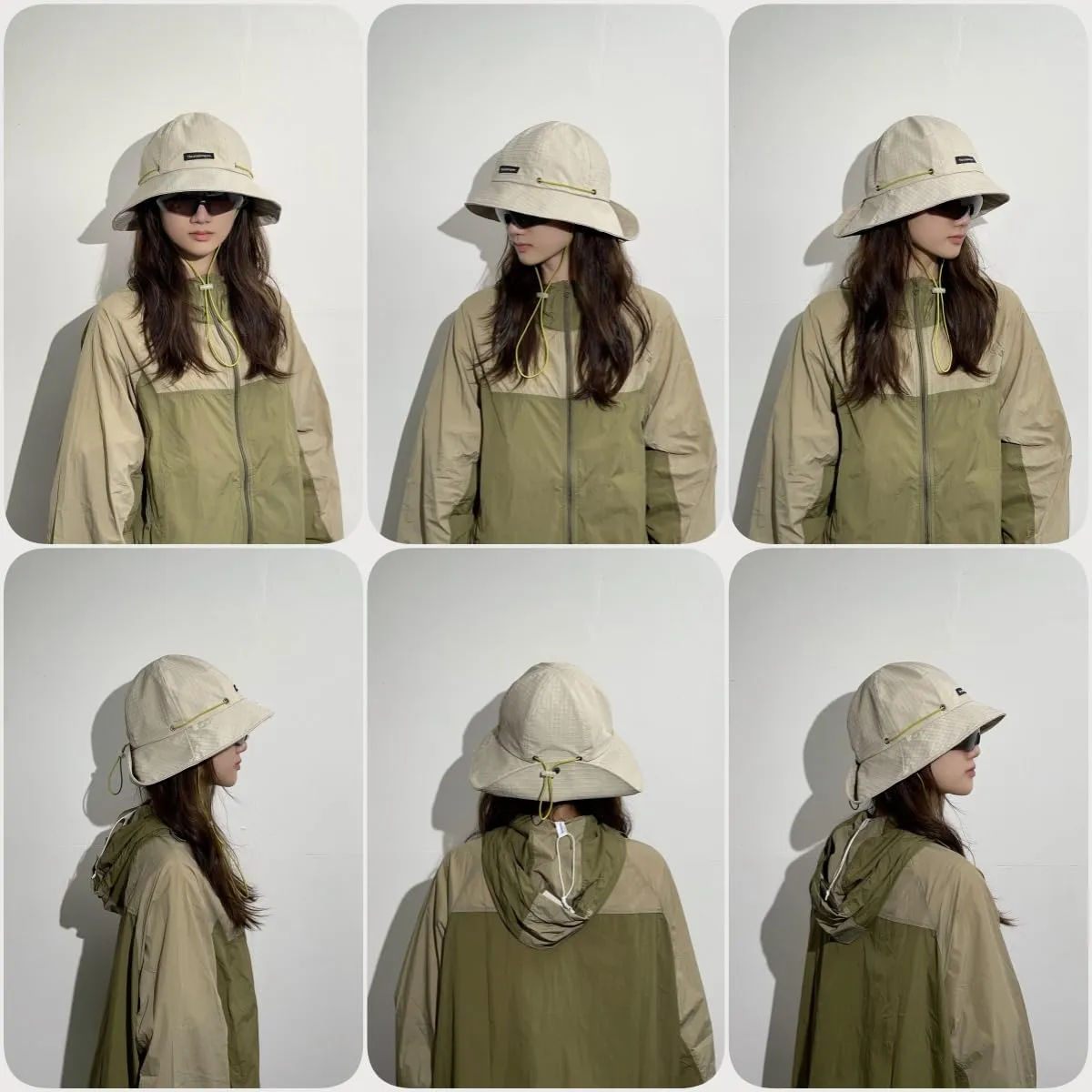 Unsex Outdoor Sun Hat Waterproof Bucket Hat with Chin Strap Quick Dry Packable UV Protection