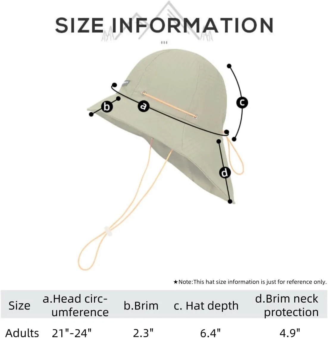 Unsex Outdoor Sun Hat Waterproof Bucket Hat with Chin Strap Quick Dry Packable UV Protection