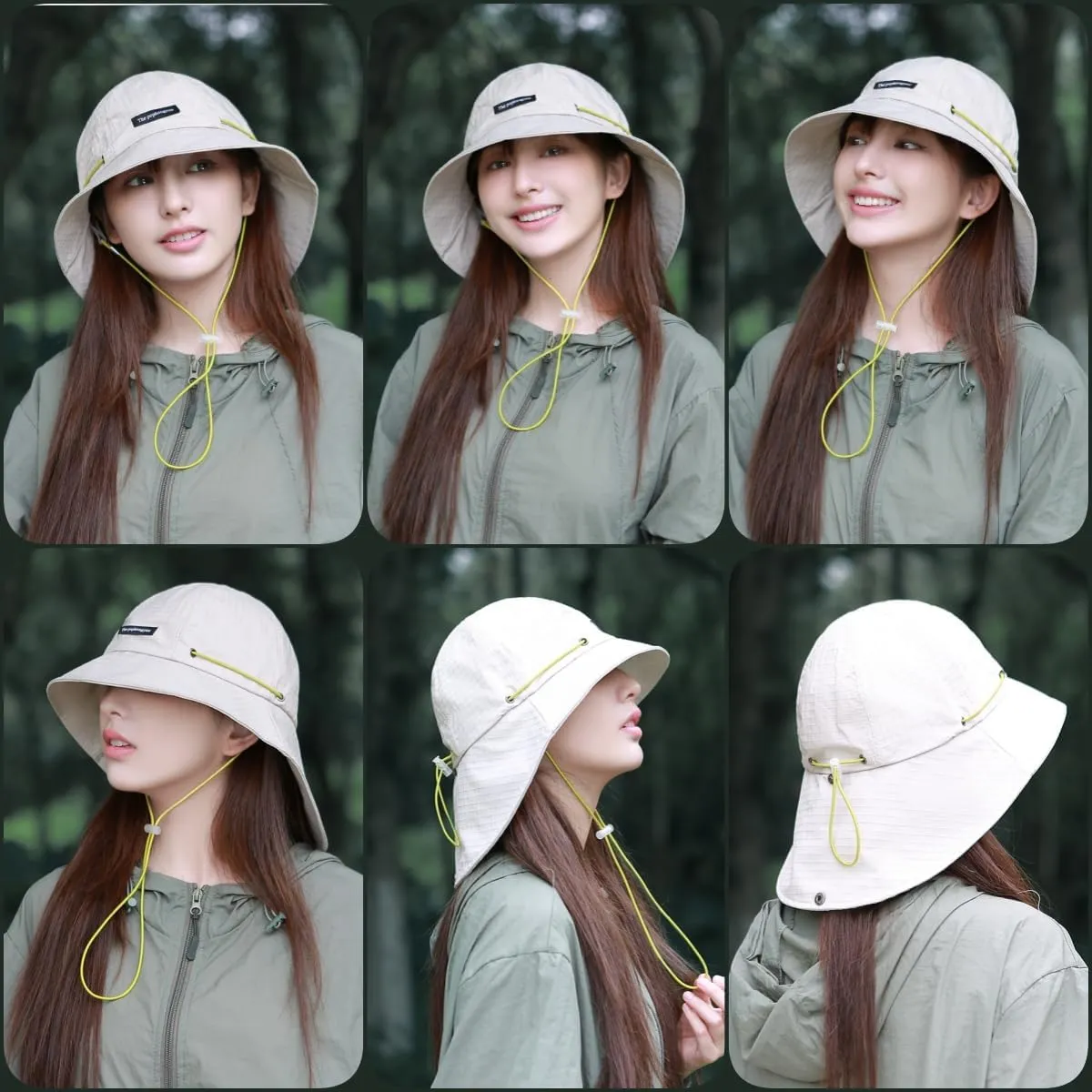 Unsex Outdoor Sun Hat Waterproof Bucket Hat with Chin Strap Quick Dry Packable UV Protection