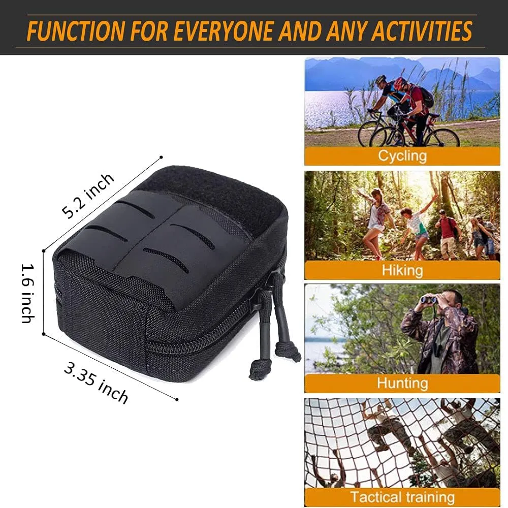 Upgrade Small Molle Pouches Tactical Multi-Purpose EDC Utility Duty Belt Pouch, Waterproof Backpacks, Bags & Accessories Holster Admin Pouch