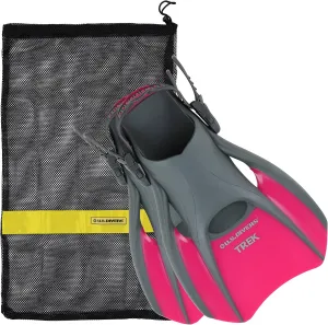 U.S. Divers Trek Adult Snorkeling Travel Fins with Mesh Carrying Bag - Adjustable Open Heel, Compact Vented Short Blades, Portable Ultra Lightweight - Explorer Series | Unisex Adult