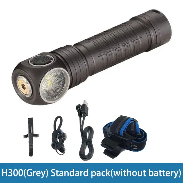 USB Rechargeable L-Shape Headlamp 2500 Lumens Magnetic Outdoor Flashlight