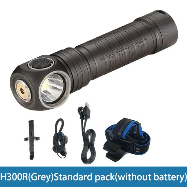 USB Rechargeable L-Shape Headlamp 2500 Lumens Magnetic Outdoor Flashlight