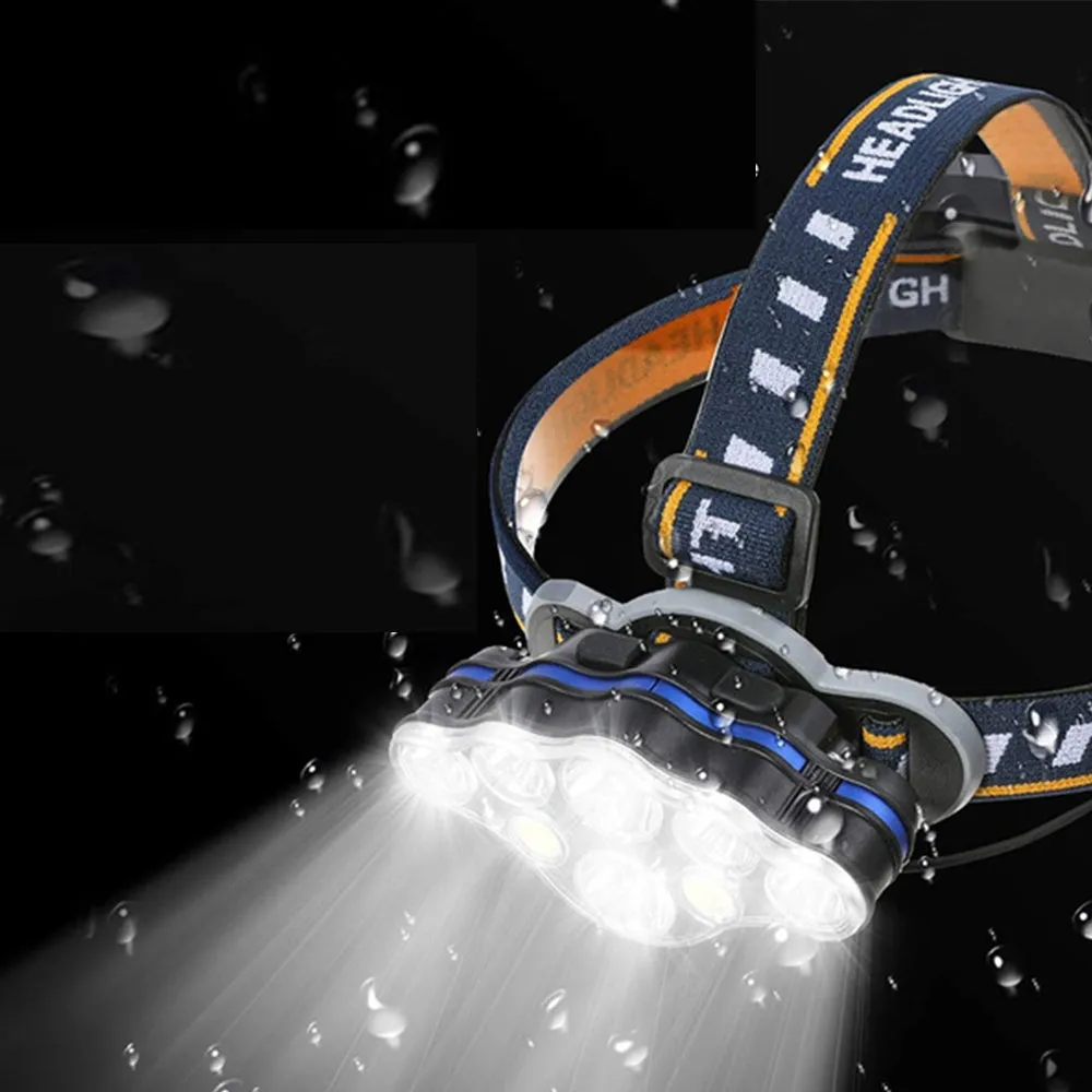 USB Rechargeable Outdoor Multi-Lights Strong Head Lamp for Extreme Outdoor Activities