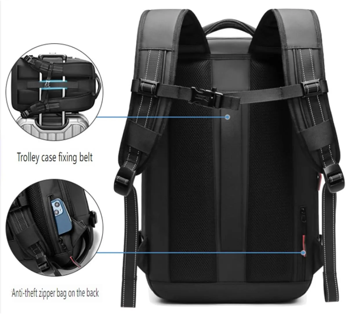 Vacpack Backpack, 60L Expandable Vacpack Travel Backpack, Water Resistant, Anti Theft Vacpack Travel Vacuum Backpack
