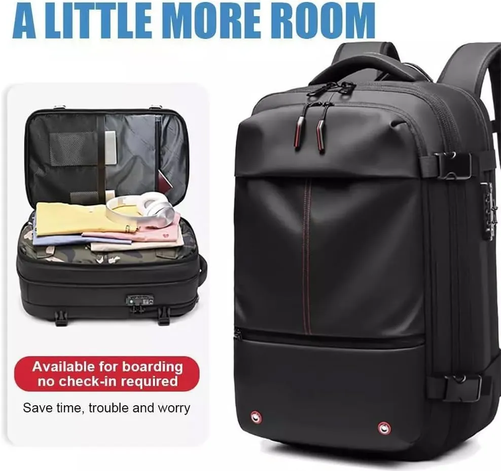 Vacpack Backpack, Vacpack Backpack with Vacuum, 60L Expandable with Vacuum Compression Water Resistant Bag for Men Women (Gray)
