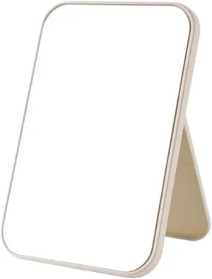 Vanity Makeup Mirror Desktop Stand Clear Vanity Mirror Dormitory Students Carry Portable Folding Mirror Home Makeup Mirror Table Desk Vanity Makeup Mirror(Color:Beige)