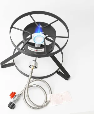 Vivicreate High Pressure Single Burner Propane Stove Outdoor Gas Cooker 35000 BTU Portable Camp Stove for Turkey Frying Boiling Seafood Brewing Estufa de Gas Portátil Fogón de Gas