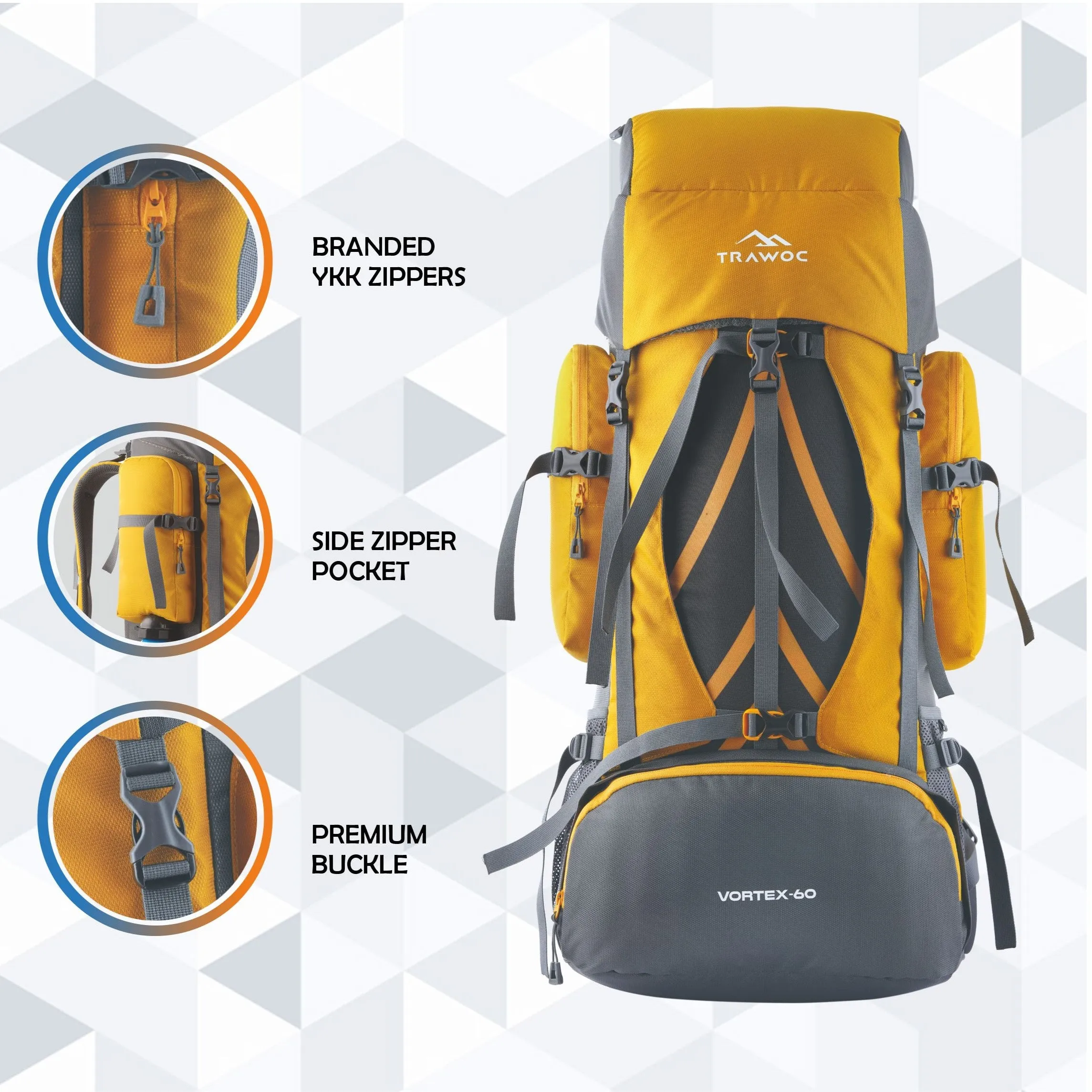VORTEX-60 Rucksack - Yellow