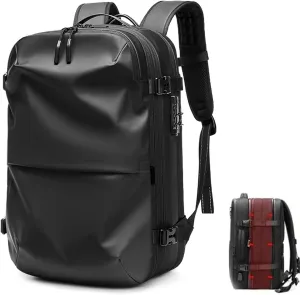 Voyagevac Backpack, 60l Expandable Vaccage Bag Water Resistant, Anti Theft Vacuum Back Pack, Large Capacity Travel Backpack (2.0- Black)