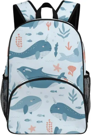 Walrus Animal Ocean Pattern Backpack for Worker Teacher Business Hiking Travel Bag Shoulders Bag