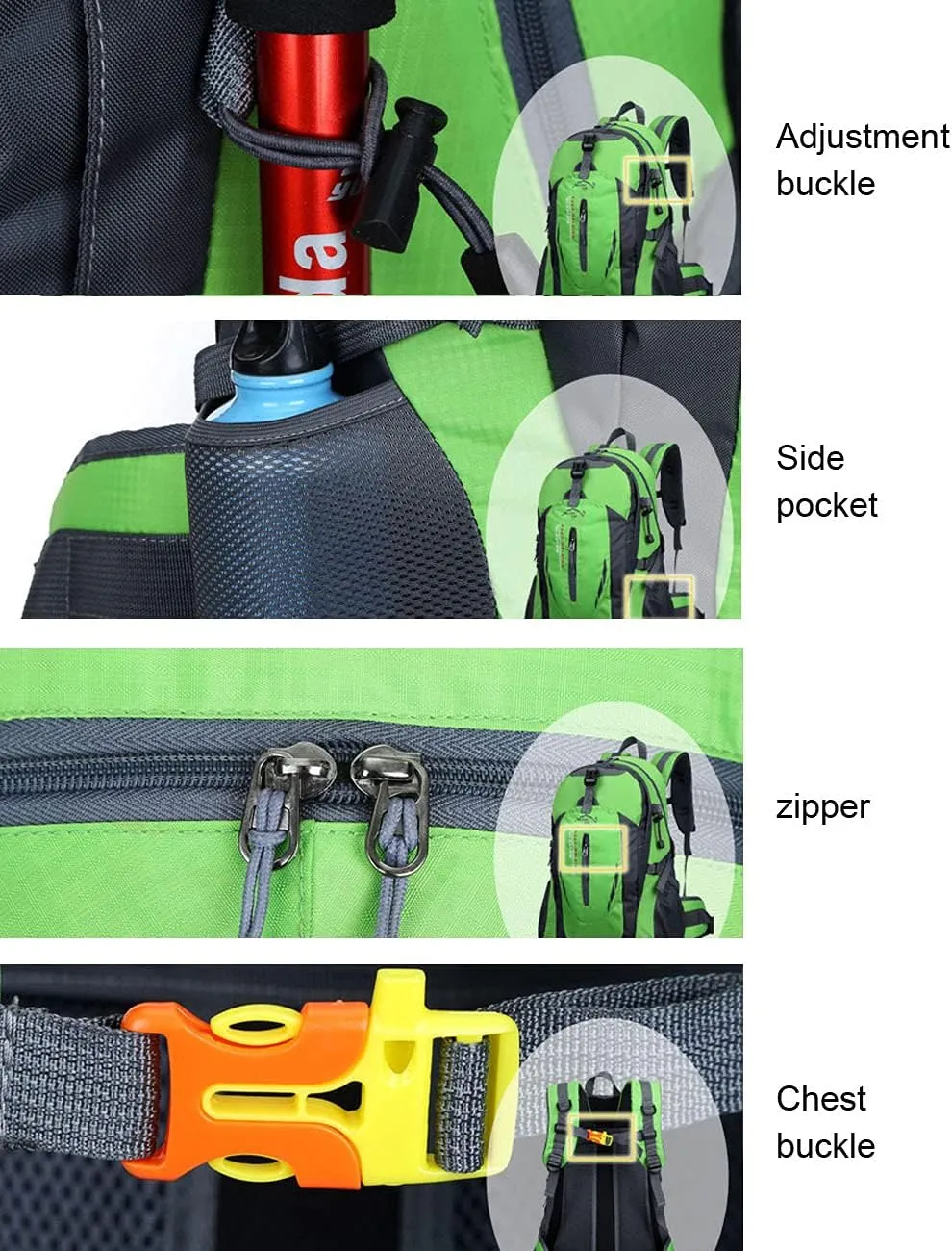 Waterproof 40L Outdoor Sports Mountaineer Hiking Trekking Cycle Camping Backpack Bag