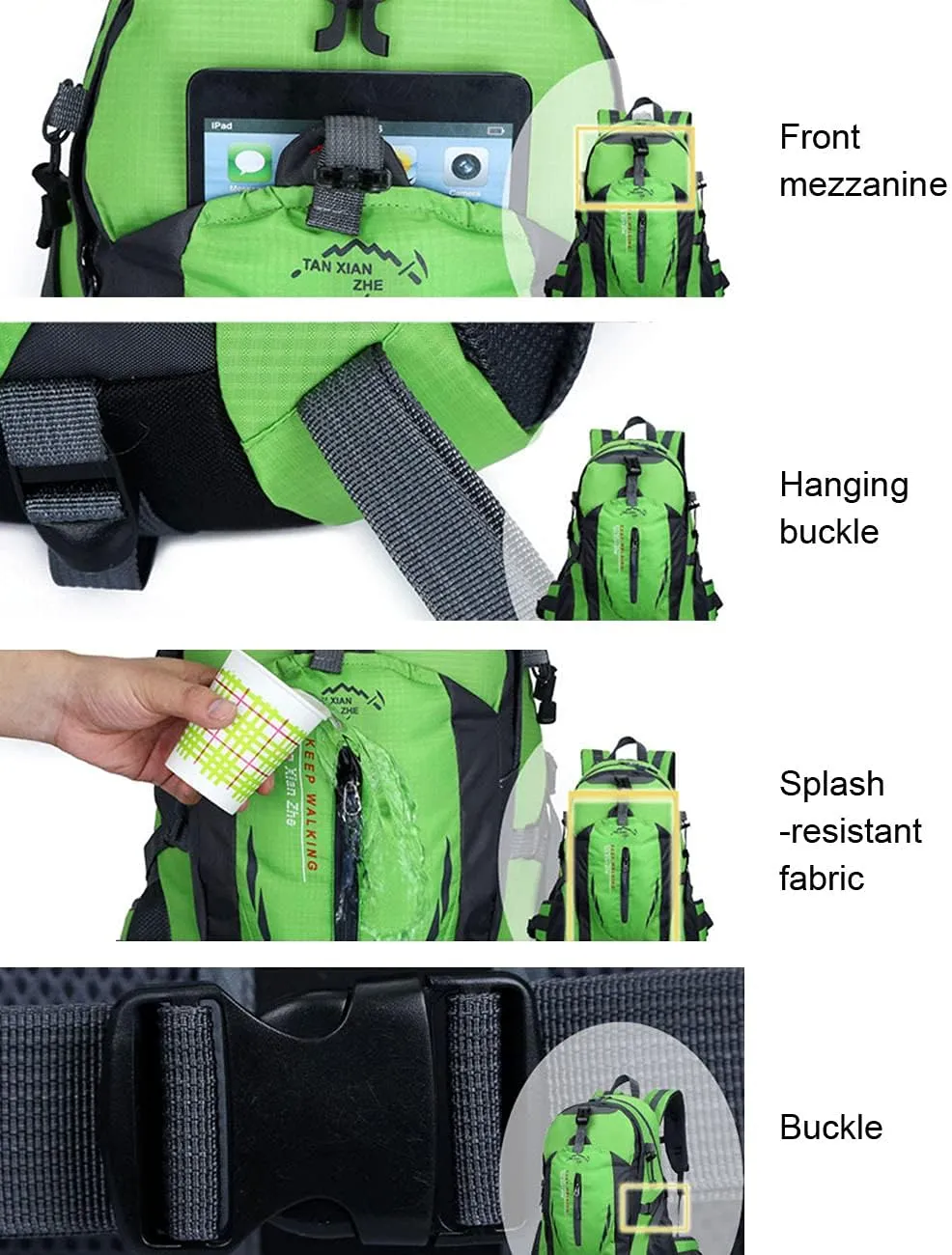 Waterproof 40L Outdoor Sports Mountaineer Hiking Trekking Cycle Camping Backpack Bag