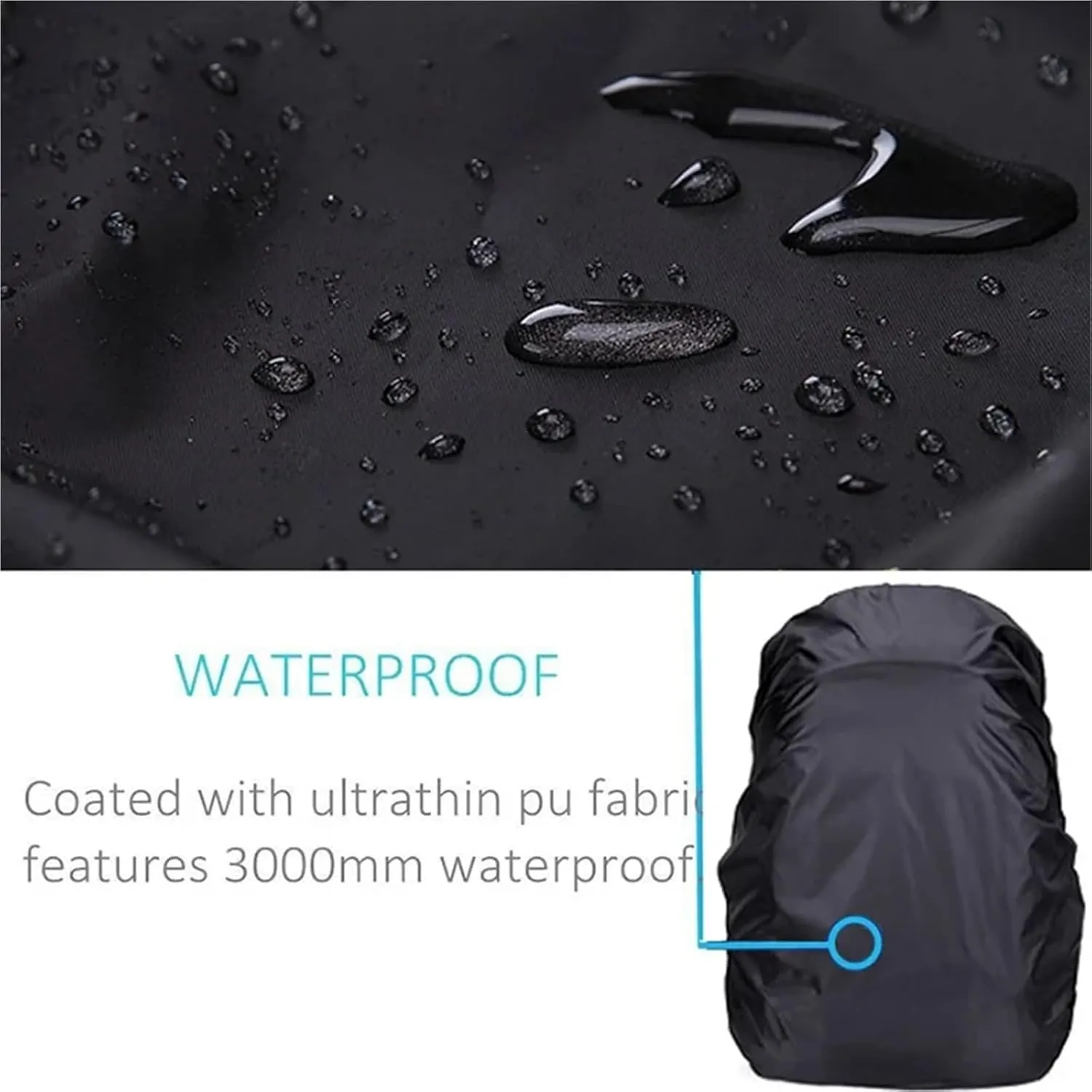 Waterproof Backpack Rain Cover 2pcs Waterproof Backpack Rain Cover Rain Cover Backpack Waterproof Bag Hiking Camping Bags Large Rain Cover for Hiking，Camping(50-60L Green)