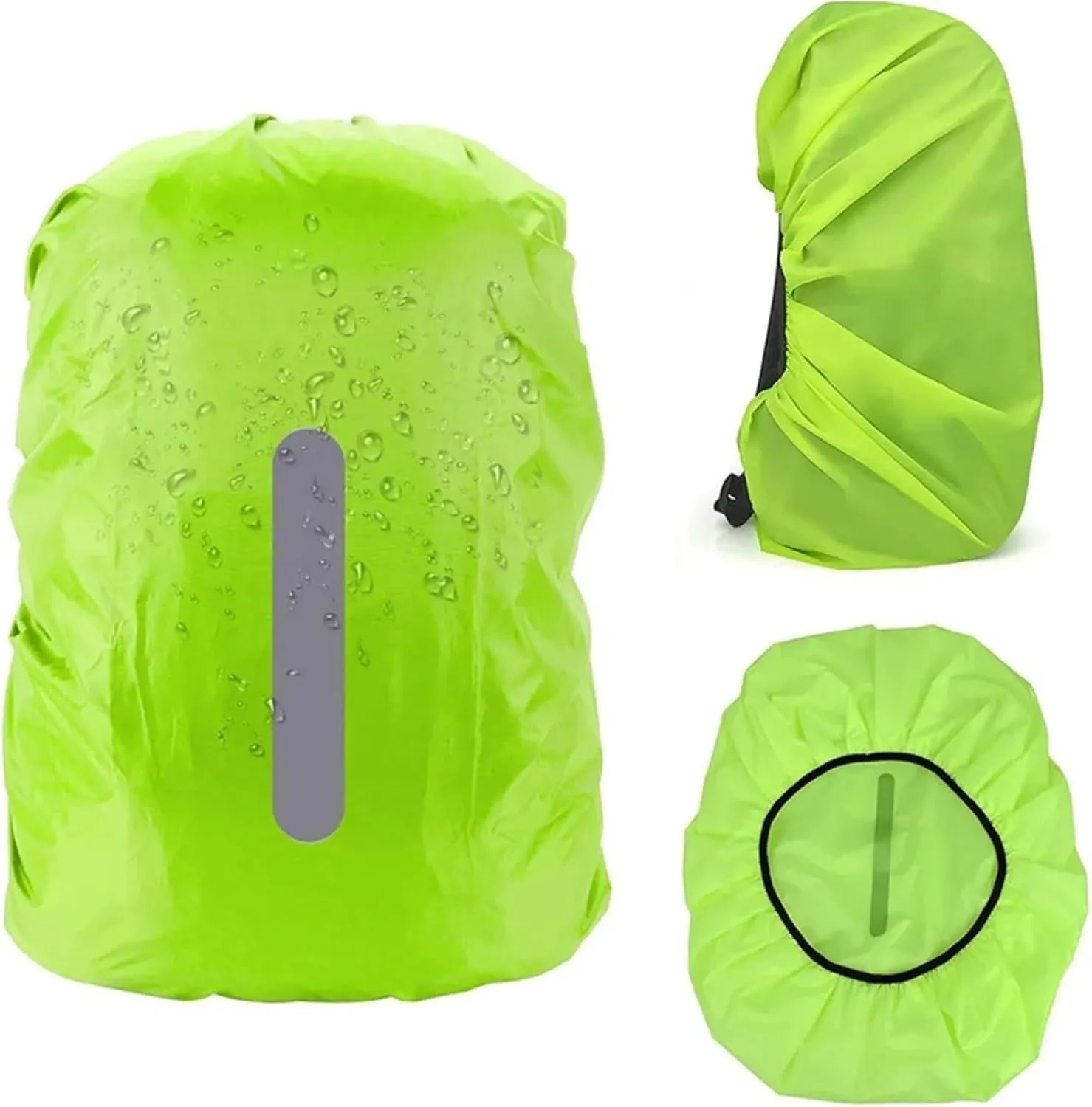 Waterproof Backpack Rain Cover Reflective Waterproof Backpack Rain Cover Outdoor Sport Cycling Night Safety Light Raincover Case Bag Cover for Hiking Camping for Hiking，Camping(Green 40-50L)