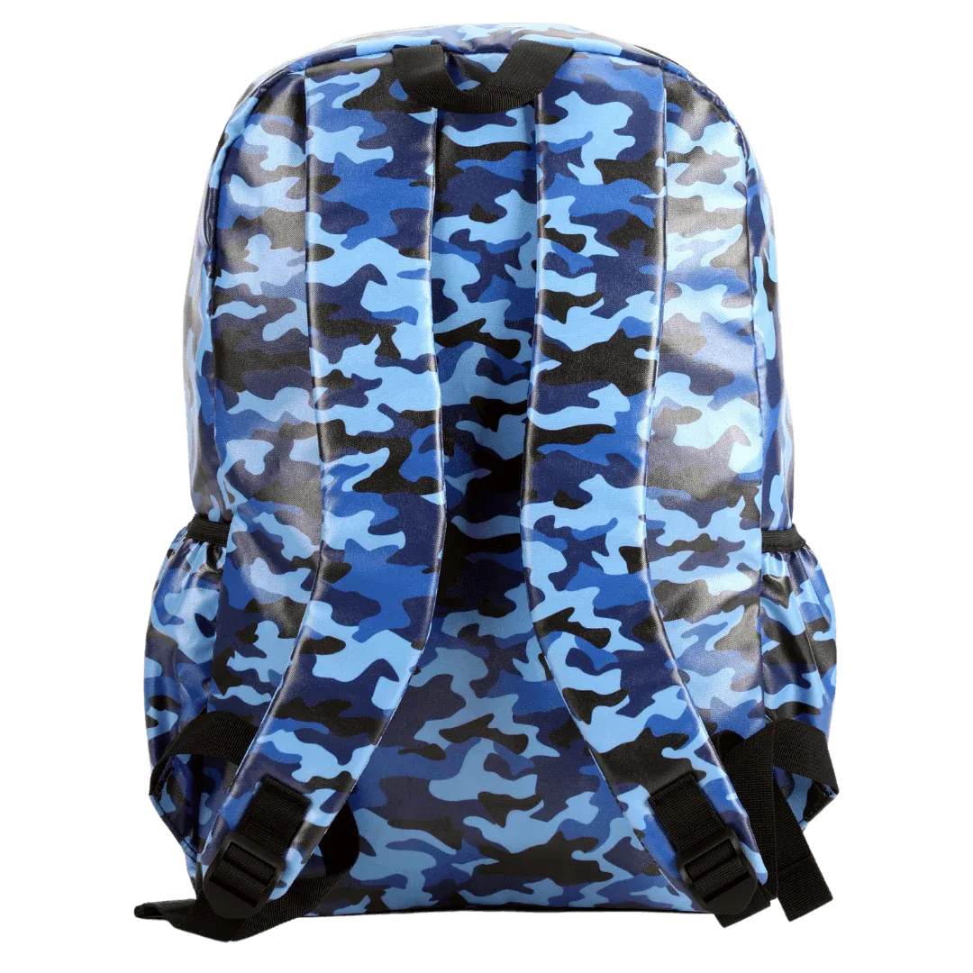 Waterproof Large Backpack - Blue Camo