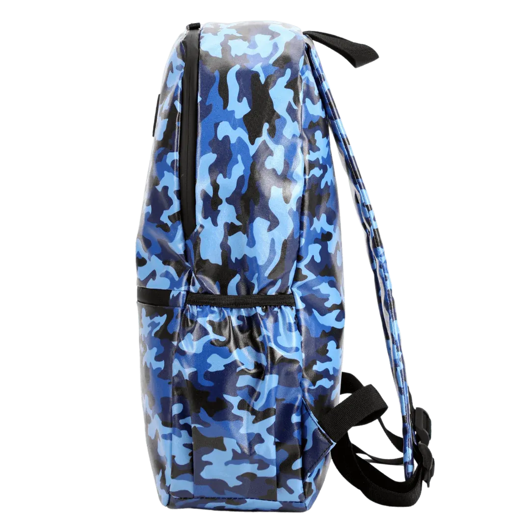 Waterproof Large Backpack - Blue Camo