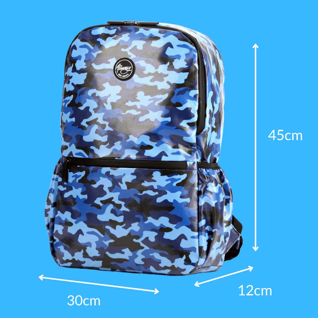 Waterproof Large Backpack - Blue Camo