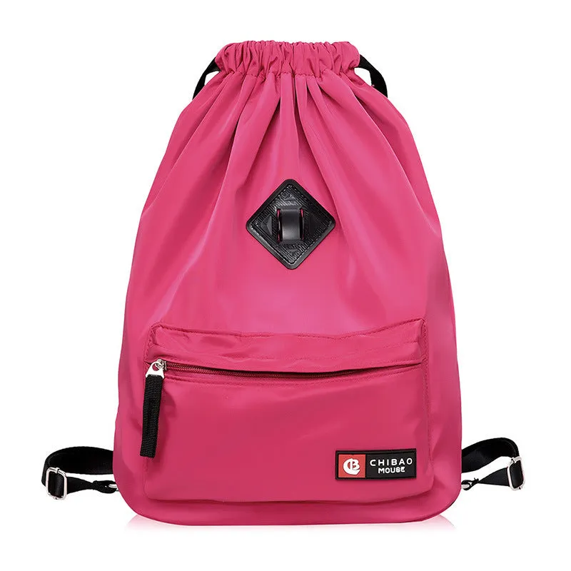 Waterproof leisure drawstring bag