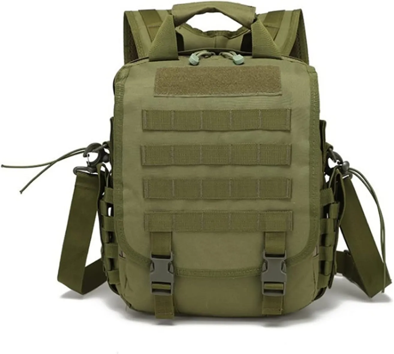 Waterproof Military Tactical Molle Backpack, 14"(inch) Laptop Sling Bag for Hiking Travel Trekking Camping