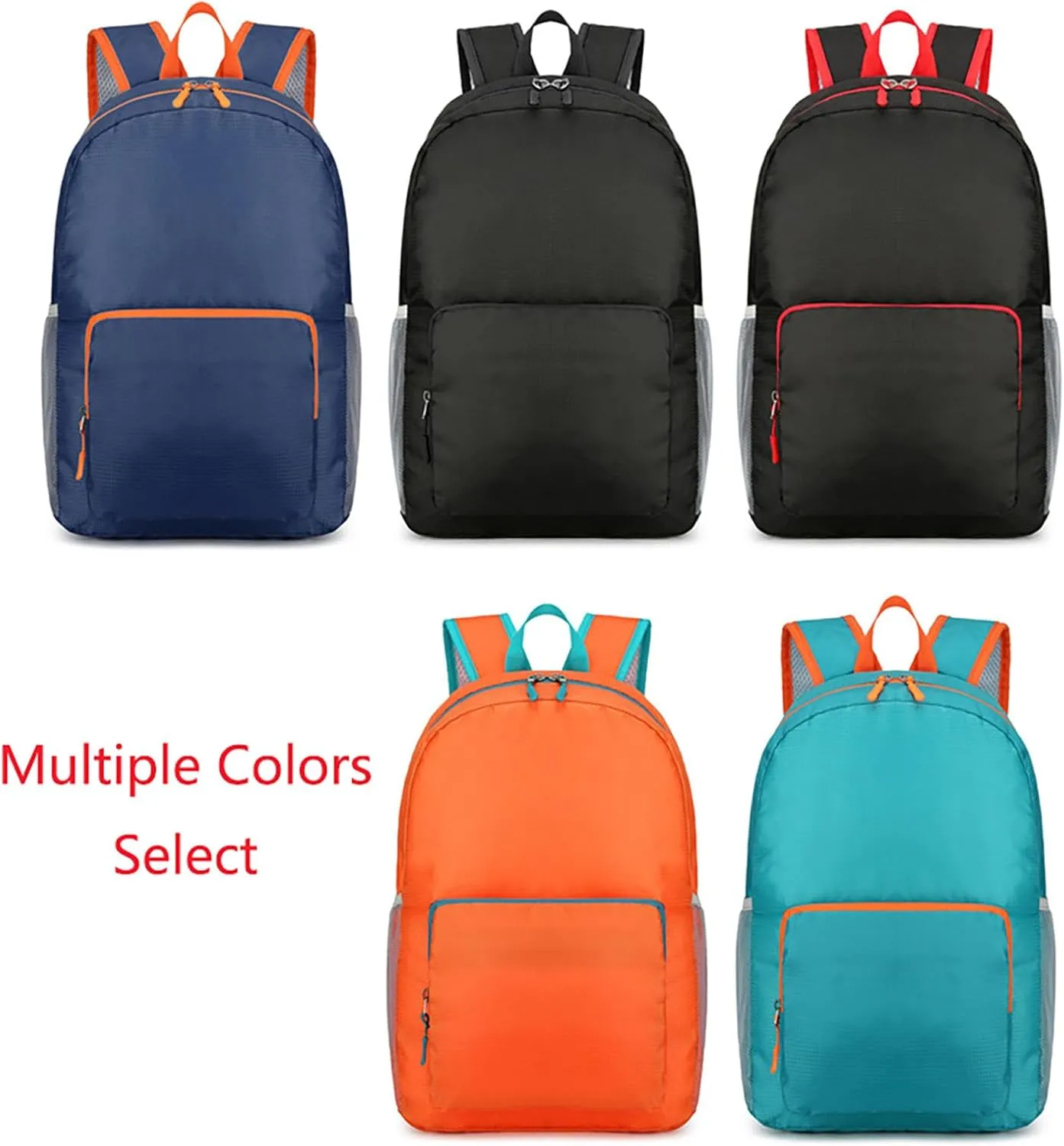 Waterproof Ultralight Foldable Backpack for Outdoor Travel & Camping, 16-Inch Packable Daypack (Black)