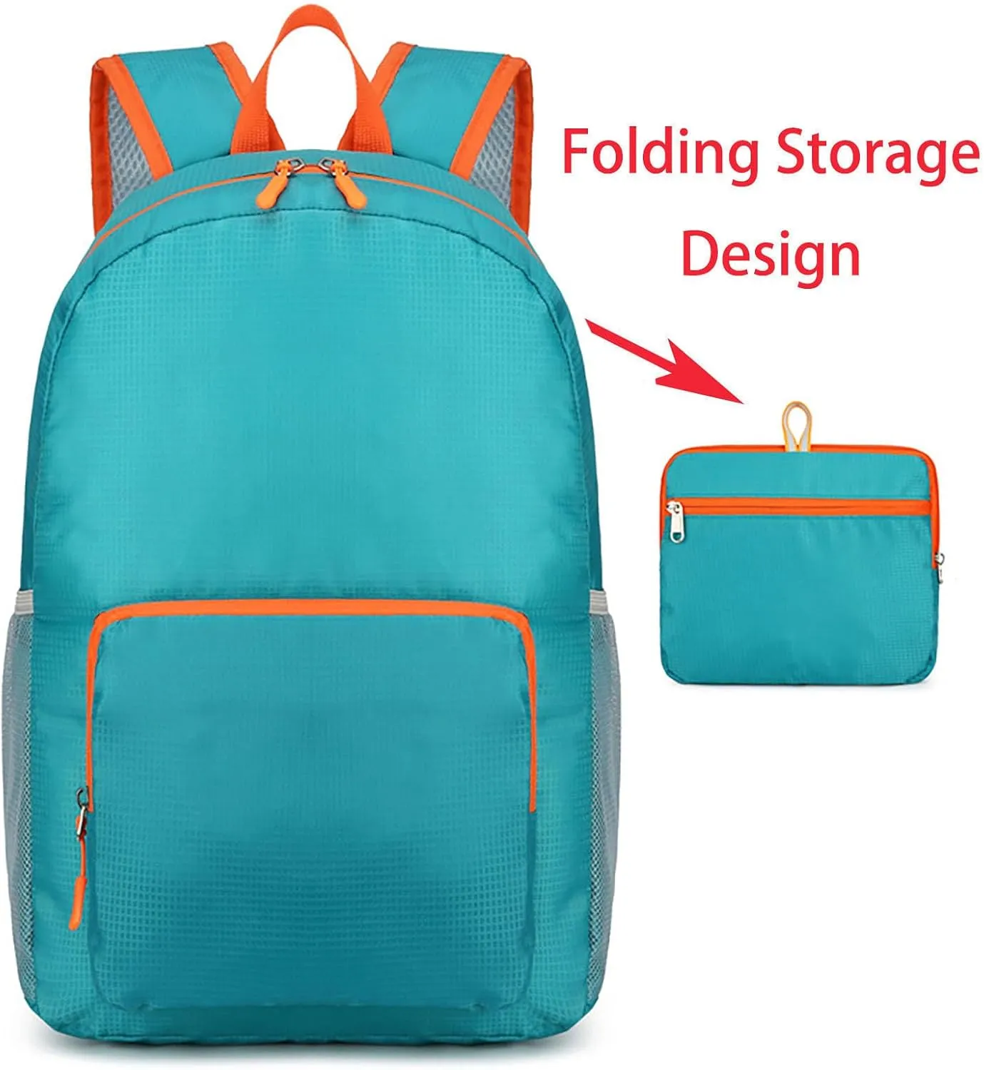 Waterproof Ultralight Foldable Backpack for Outdoor Travel & Camping, 16-Inch Packable Daypack (Green)