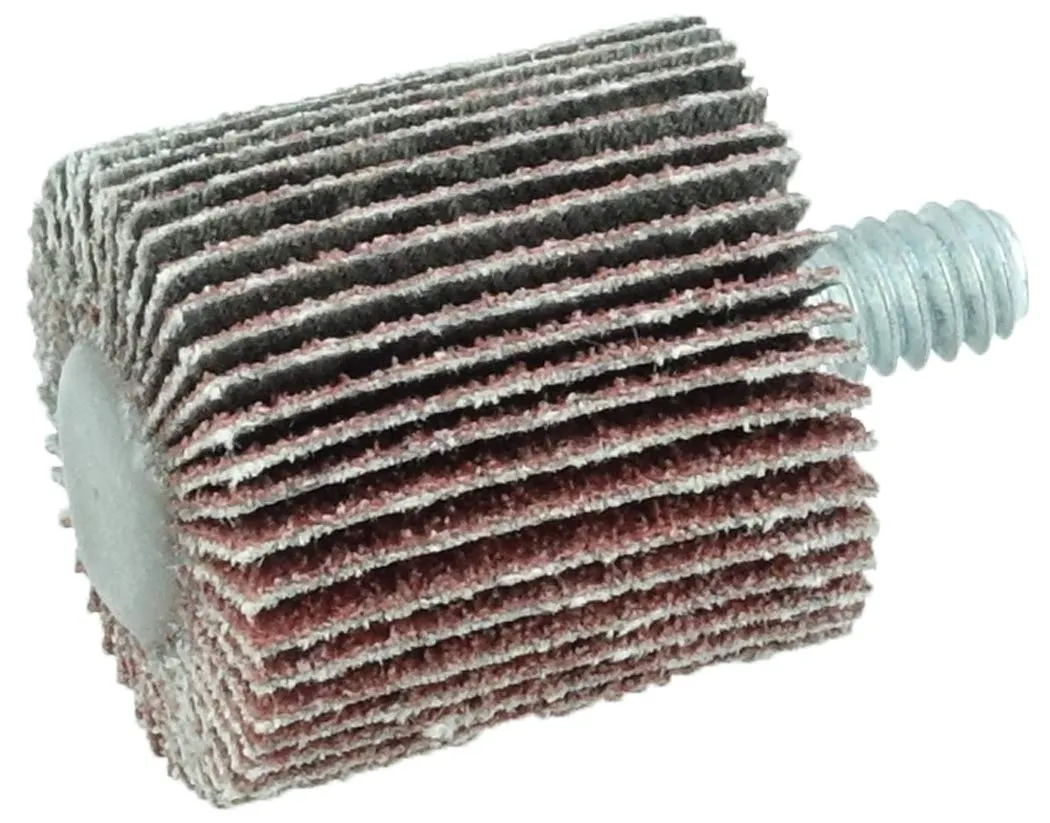 Weiler 30746 1" x 1" x 80AO Wolverine Coated Abrasive Flap Wheel, 1/4-20 Threaded Stem (Pack of 10)