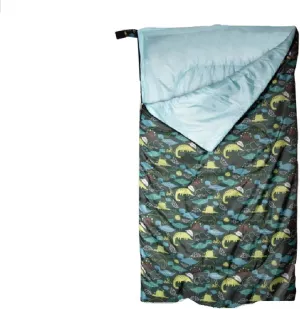 WFS Kids Dino Sleeping Bag with Backpack Carry Bag - 55" x 28" - 50 Degree - JR-004-DINO